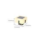 Modern Metal Bracket Solar White Cube Outdoor Post Lights