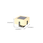 Modern Metal Bracket Solar White Cube Outdoor Post Lights