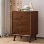 Modern Wooden Nightstand with 3 Storage Drawers