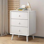 Modern Wooden Nightstand with 3 Storage Drawers