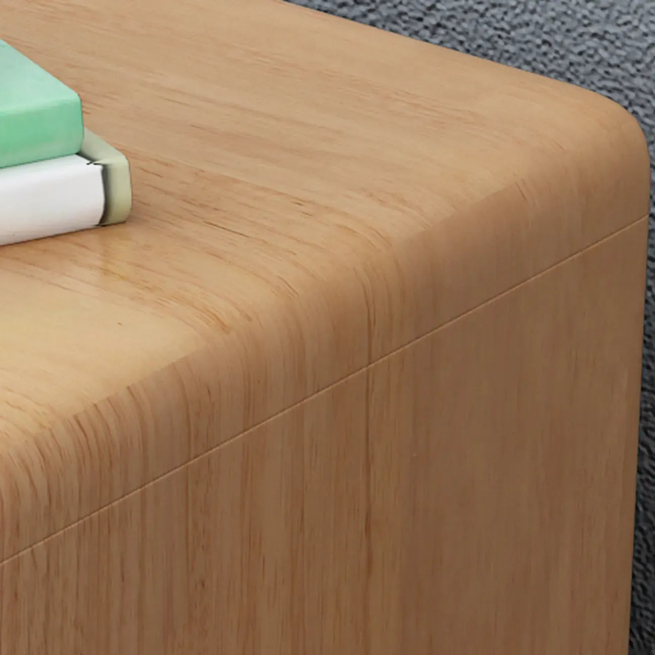 Modern Wooden Nightstand with 3 Storage Drawers
