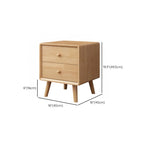 Modern Wooden Nightstand with 3 Storage Drawers