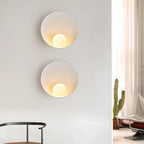 Modern Wood White Concave Wall Sconce