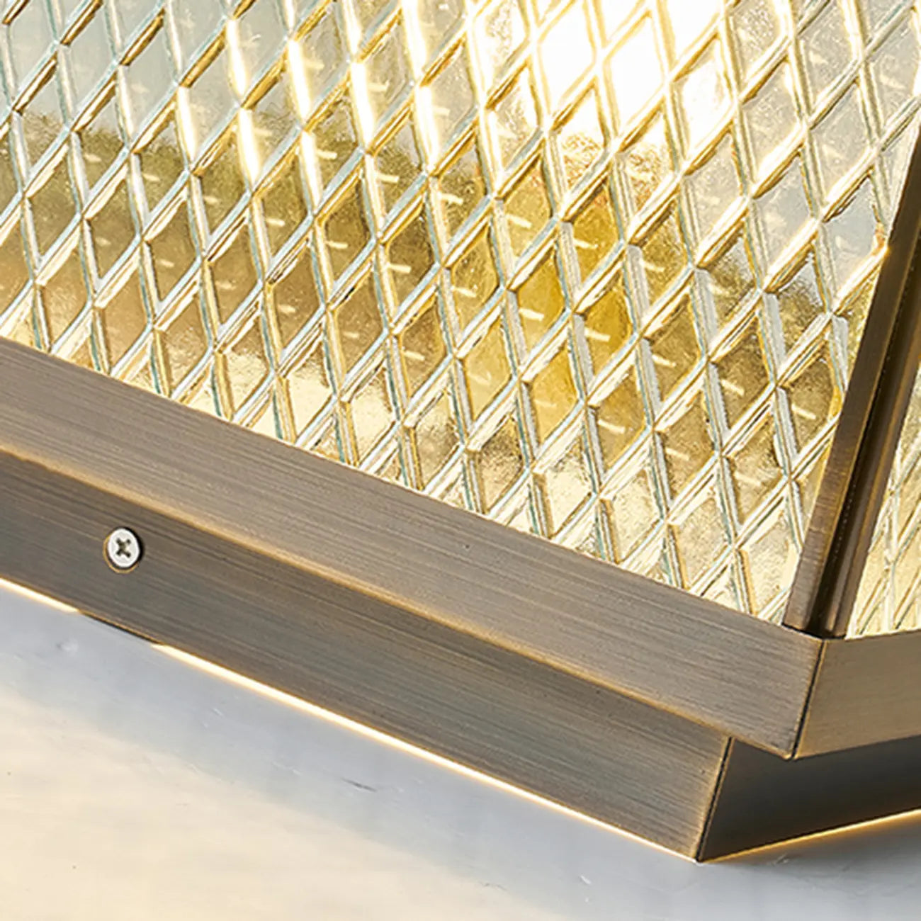 Modern Bronze Patterned Square Solar Outdoor Post Lights