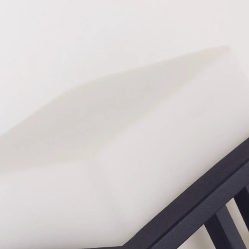 Modern Outdoor Wall Light Rectangle Black Metal Glass Shade