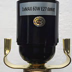 Blue Traditional Ceramic Table Lamp with Fabric Shade