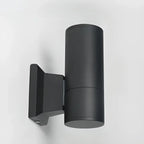 Modern Metal Black Cylinder Up Down Outdoor Wall Sconce