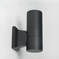 Modern Metal Black Cylinder Up Down Outdoor Wall Sconce