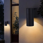 Modern Metal Black Cylinder Up Down Outdoor Wall Sconce