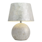 Modern Shell Table Lamp with Geometric Shade