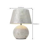 Modern Shell Table Lamp with Geometric Shade