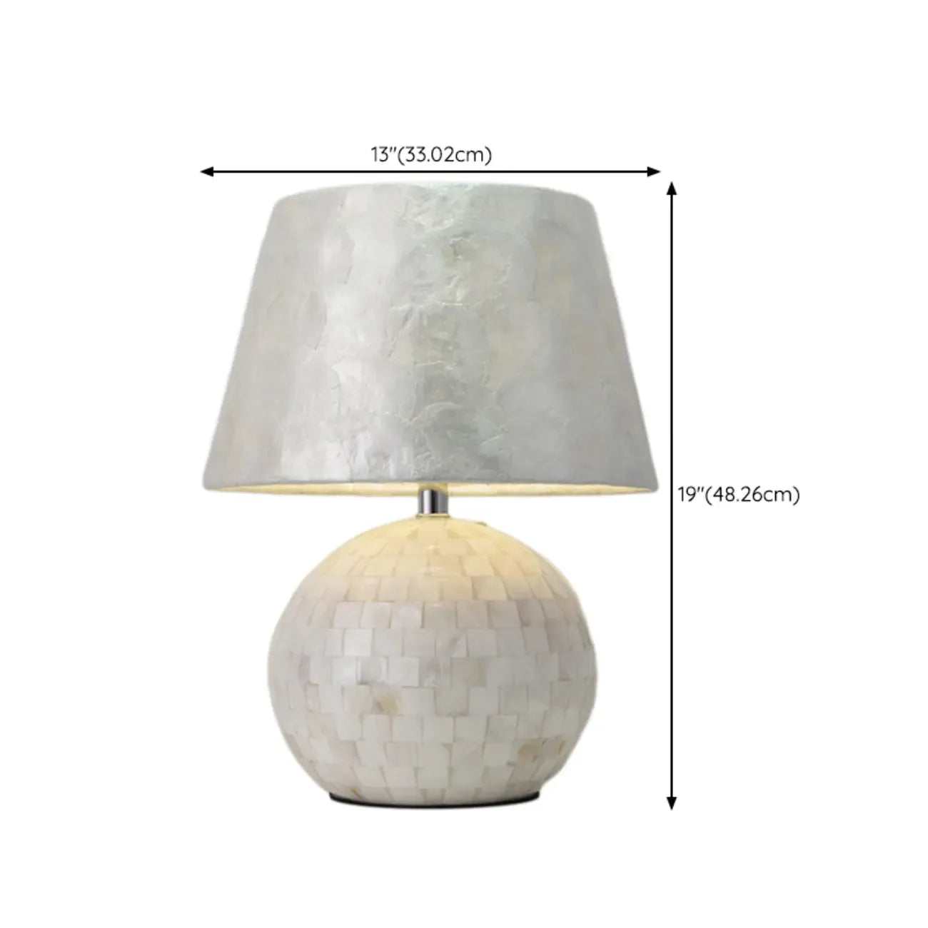 Modern Shell Table Lamp with Geometric Shade
