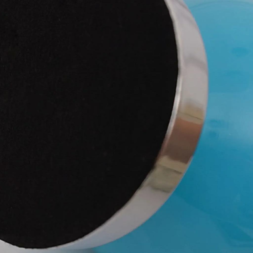 Blue Glass Table Lamp with Leaf Fabric Shade