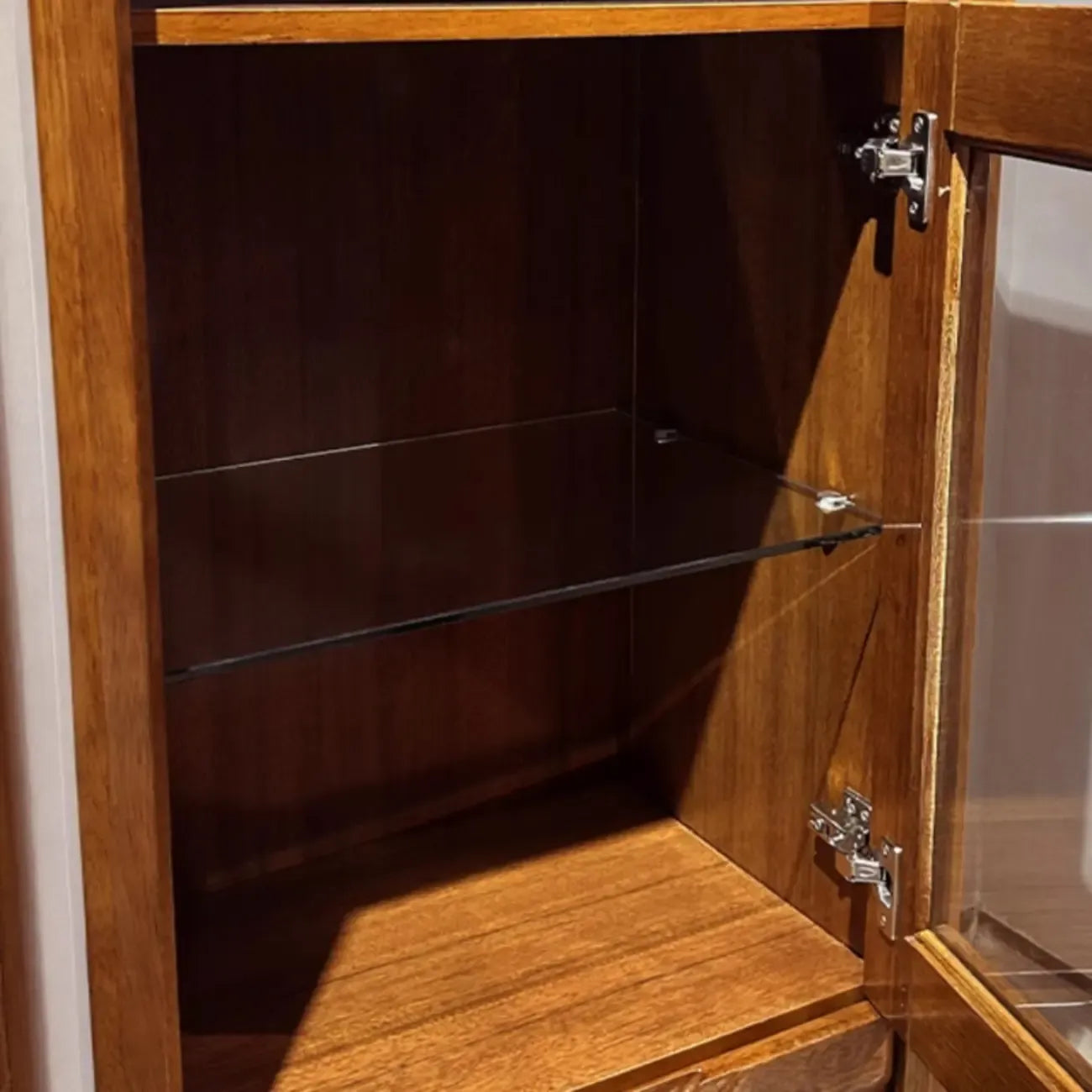 Modern Wood Wine Rack with Glass Holder Walnut