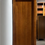 Modern Wood Wine Rack with Glass Holder Walnut
