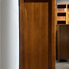 Modern Wood Wine Rack with Glass Holder Walnut