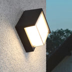 Modern Black Square Metal LED Outdoor Wall Light