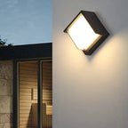 Modern Black Square Metal LED Outdoor Wall Light