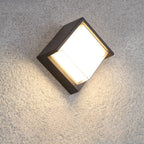 Modern Black Square Metal LED Outdoor Wall Light