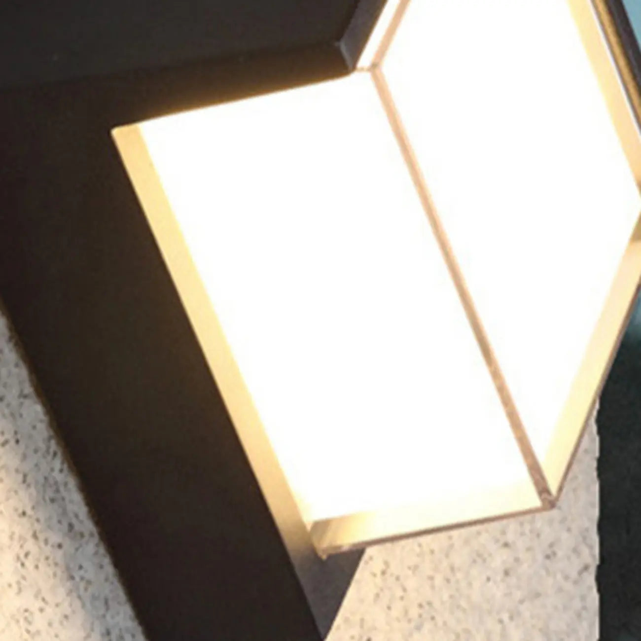 Modern Black Square Metal LED Outdoor Wall Light