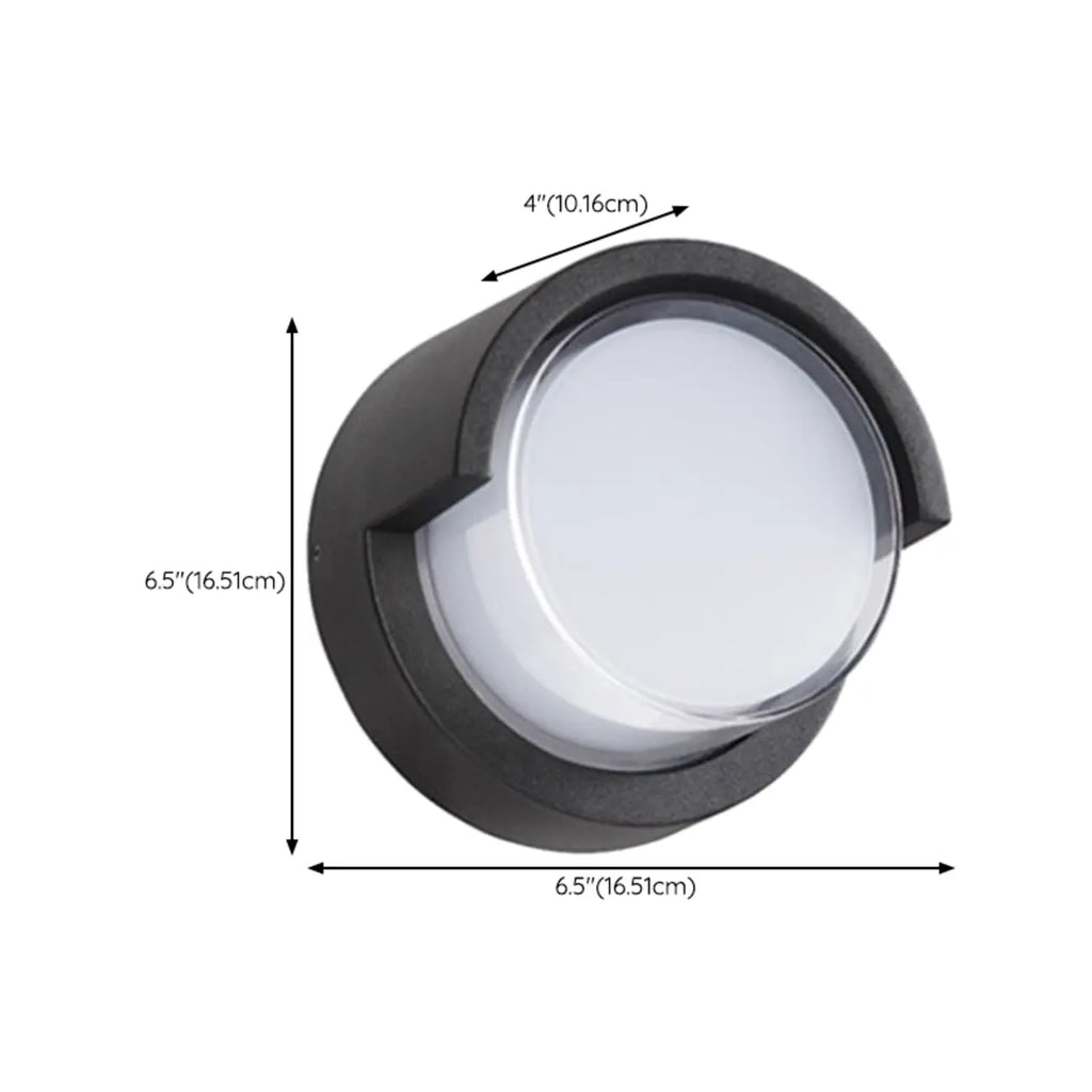 Modern Black Square Metal LED Outdoor Wall Light