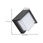 Modern Black Square Metal LED Outdoor Wall Light