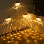 Outdoor Solar Translucent  Quarter Sphere Plastic Wall Sconce