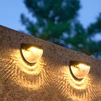 Outdoor Solar Translucent  Quarter Sphere Plastic Wall Sconce