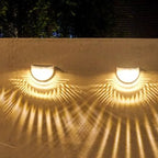 Outdoor Solar Translucent  Quarter Sphere Plastic Wall Sconce