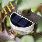 Outdoor Solar Translucent  Quarter Sphere Plastic Wall Sconce
