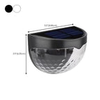 Outdoor Solar Translucent  Quarter Sphere Plastic Wall Sconce