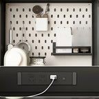 Black Rattan Kitchen Storage Sideboard with Drawers