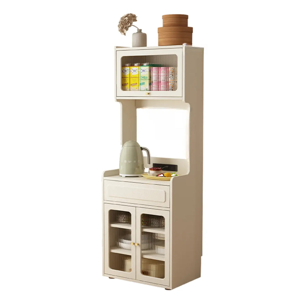Black Rattan Kitchen Storage Sideboard with Drawers