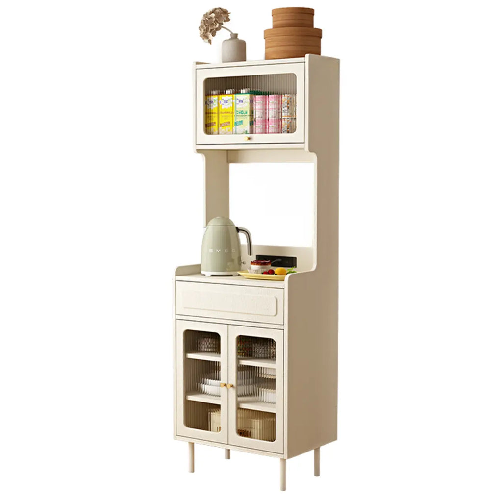 Black Rattan Kitchen Storage Sideboard with Drawers