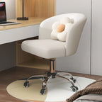 Elegant Orange Leather Swivel Office Chair