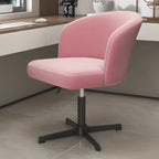 Elegant Orange Leather Swivel Office Chair