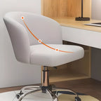 Elegant Orange Leather Swivel Office Chair
