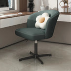 Elegant Orange Leather Swivel Office Chair