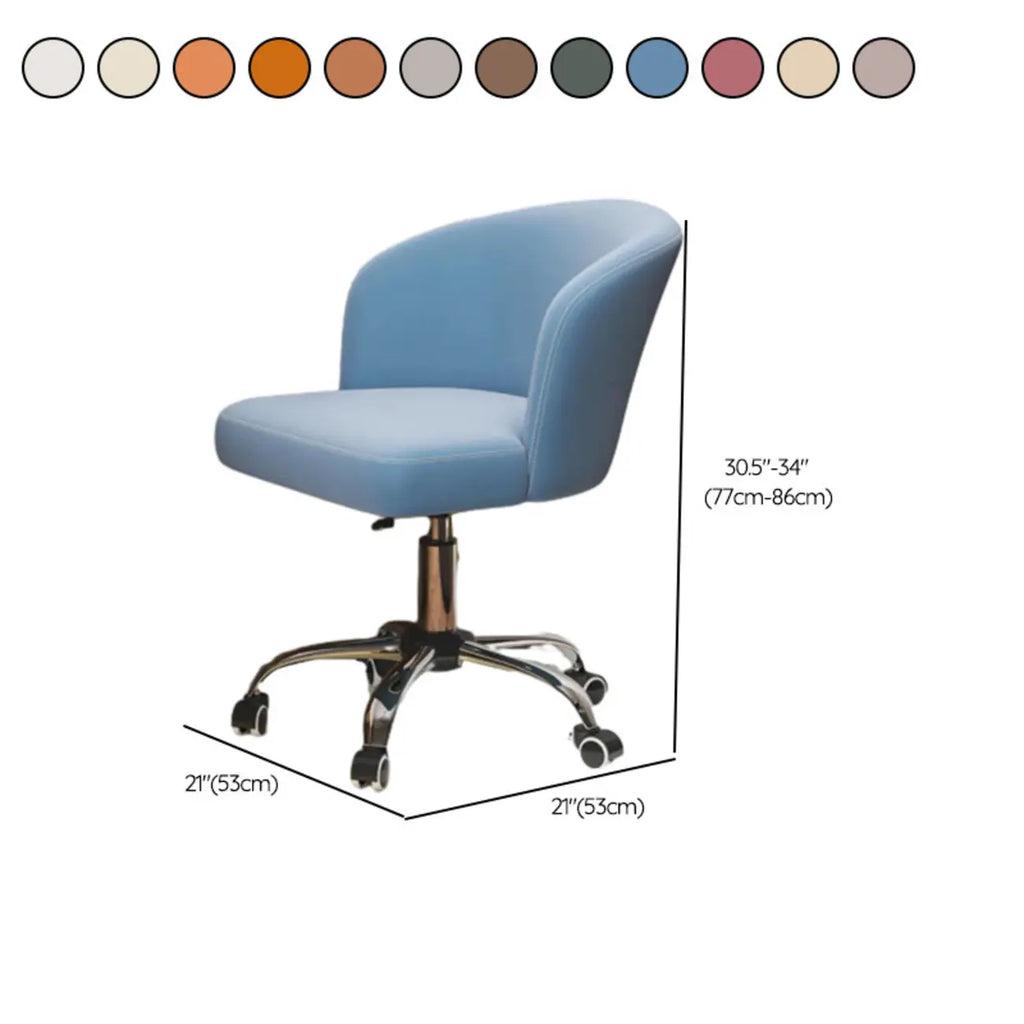 Elegant Orange Leather Swivel Office Chair