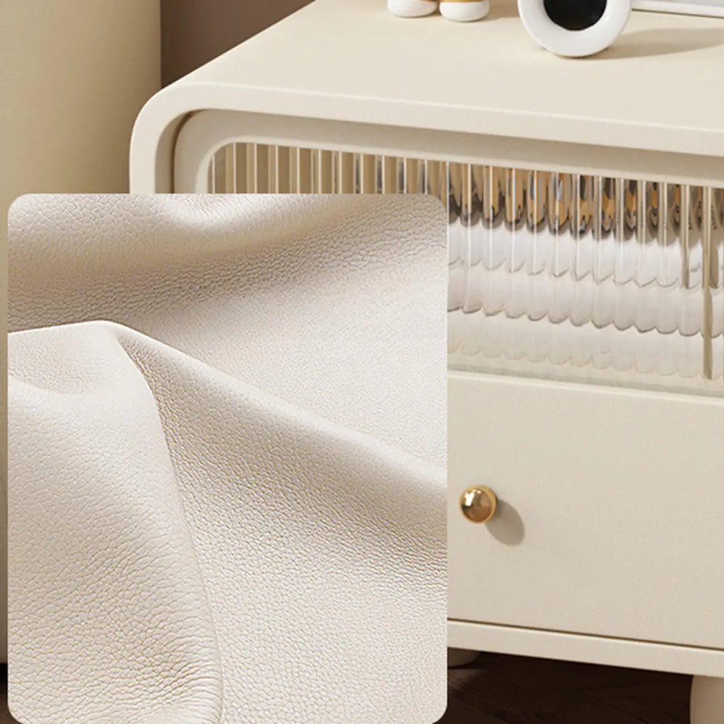 Modern Bedside Table with Storage Drawer - Khaki