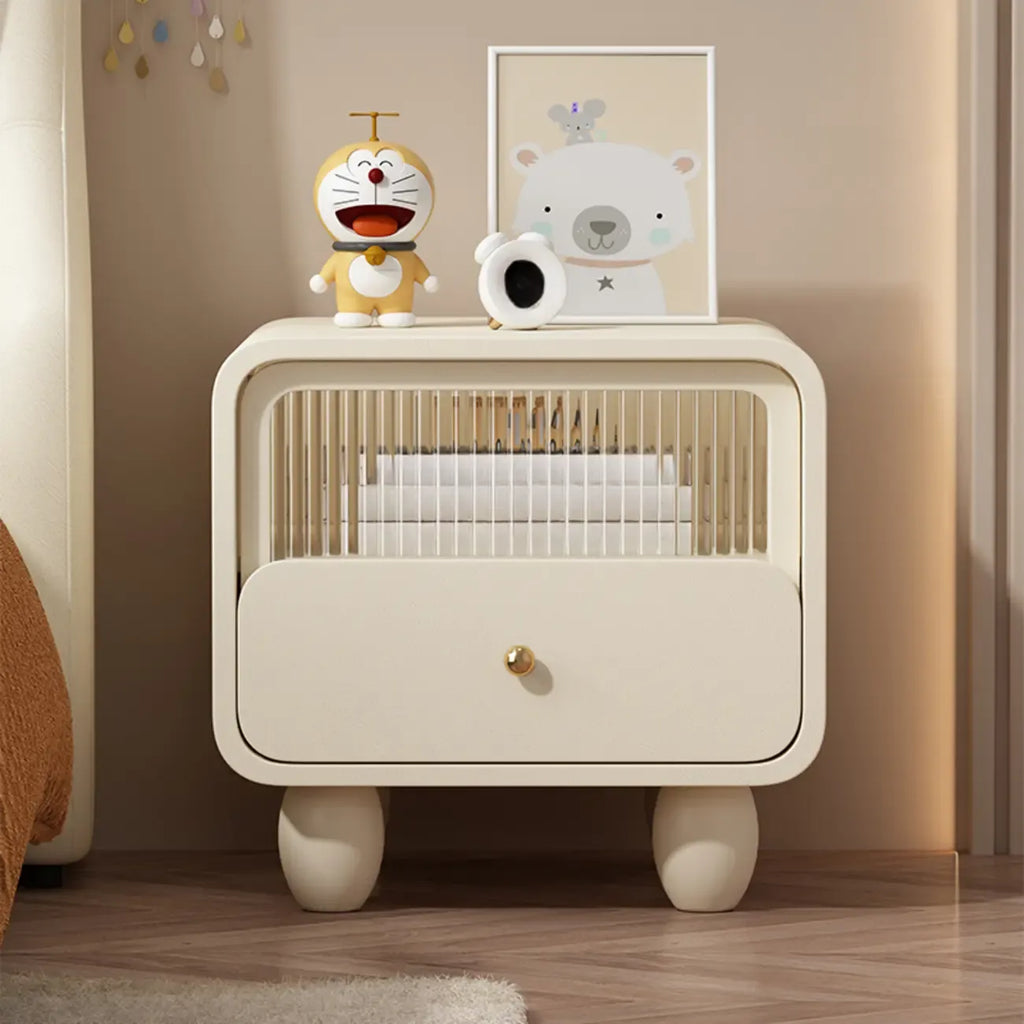 Modern Bedside Table with Storage Drawer - Khaki