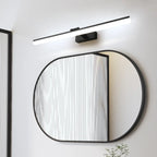Rectangle 1-Light Black Metal Vanity Light for Bathroom