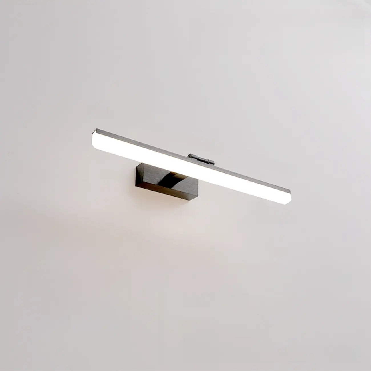 Rectangle 1-Light Black Metal Vanity Light for Bathroom
