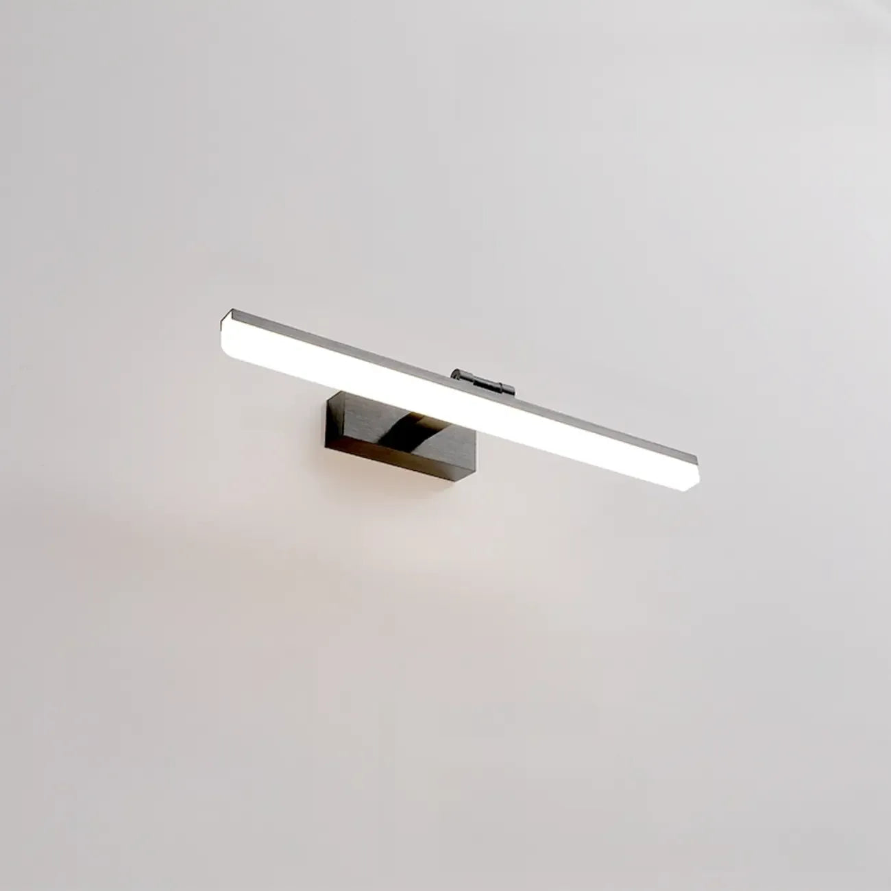 Rectangle 1-Light Black Metal Vanity Light for Bathroom