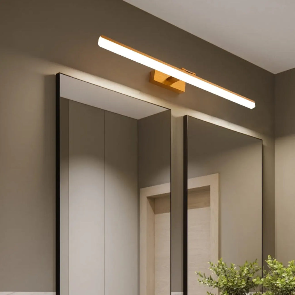 Rectangle 1-Light Black Metal Vanity Light for Bathroom