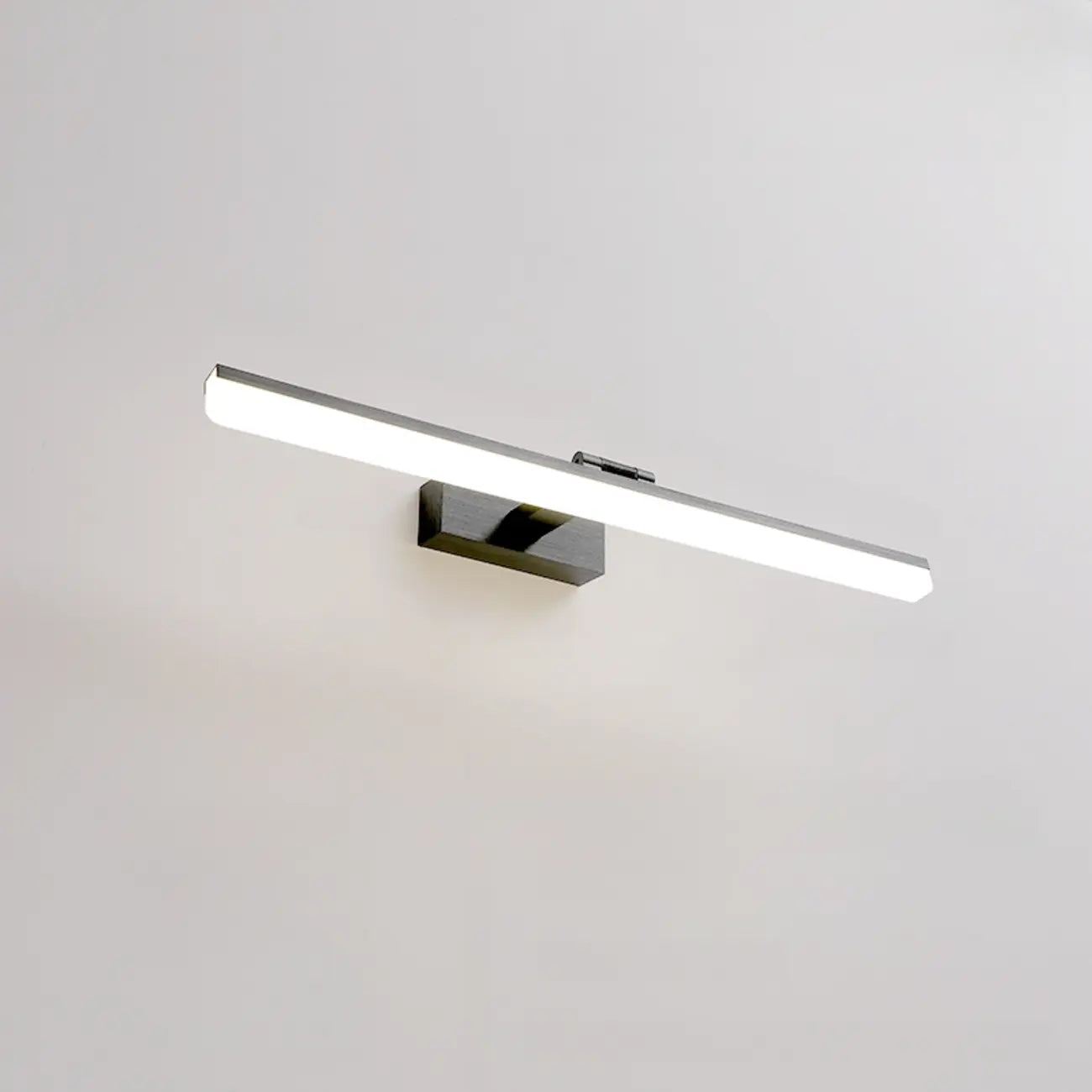 Rectangle 1-Light Black Metal Vanity Light for Bathroom