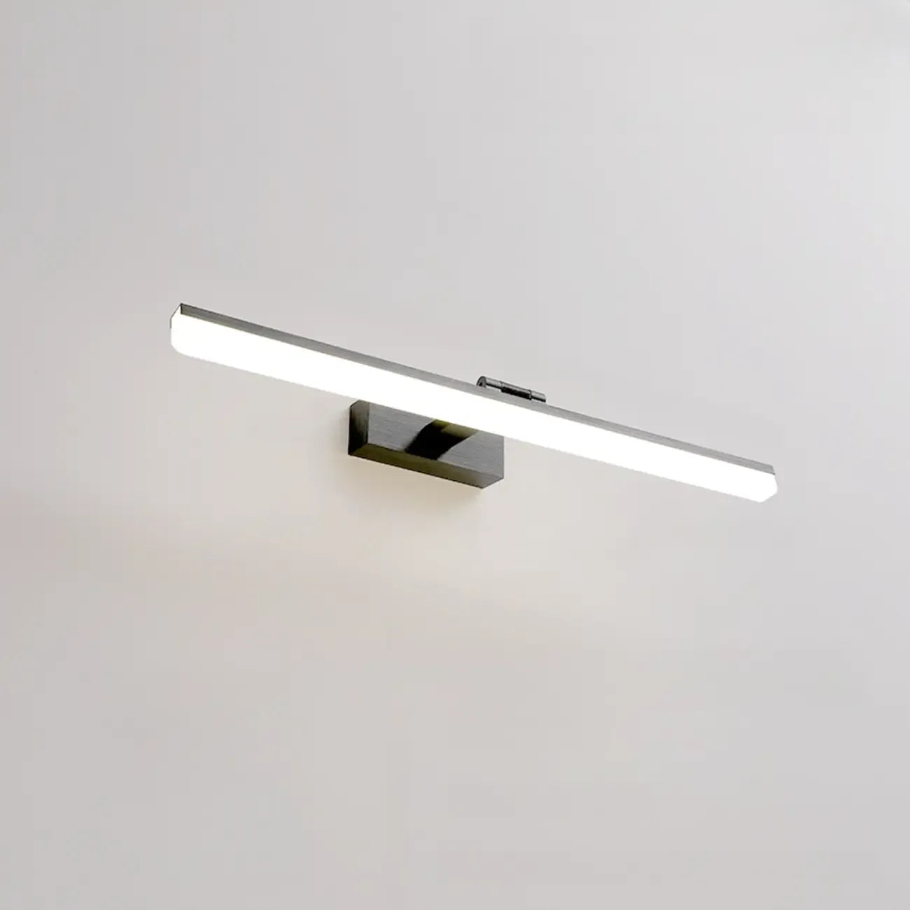 Rectangle 1-Light Black Metal Vanity Light for Bathroom