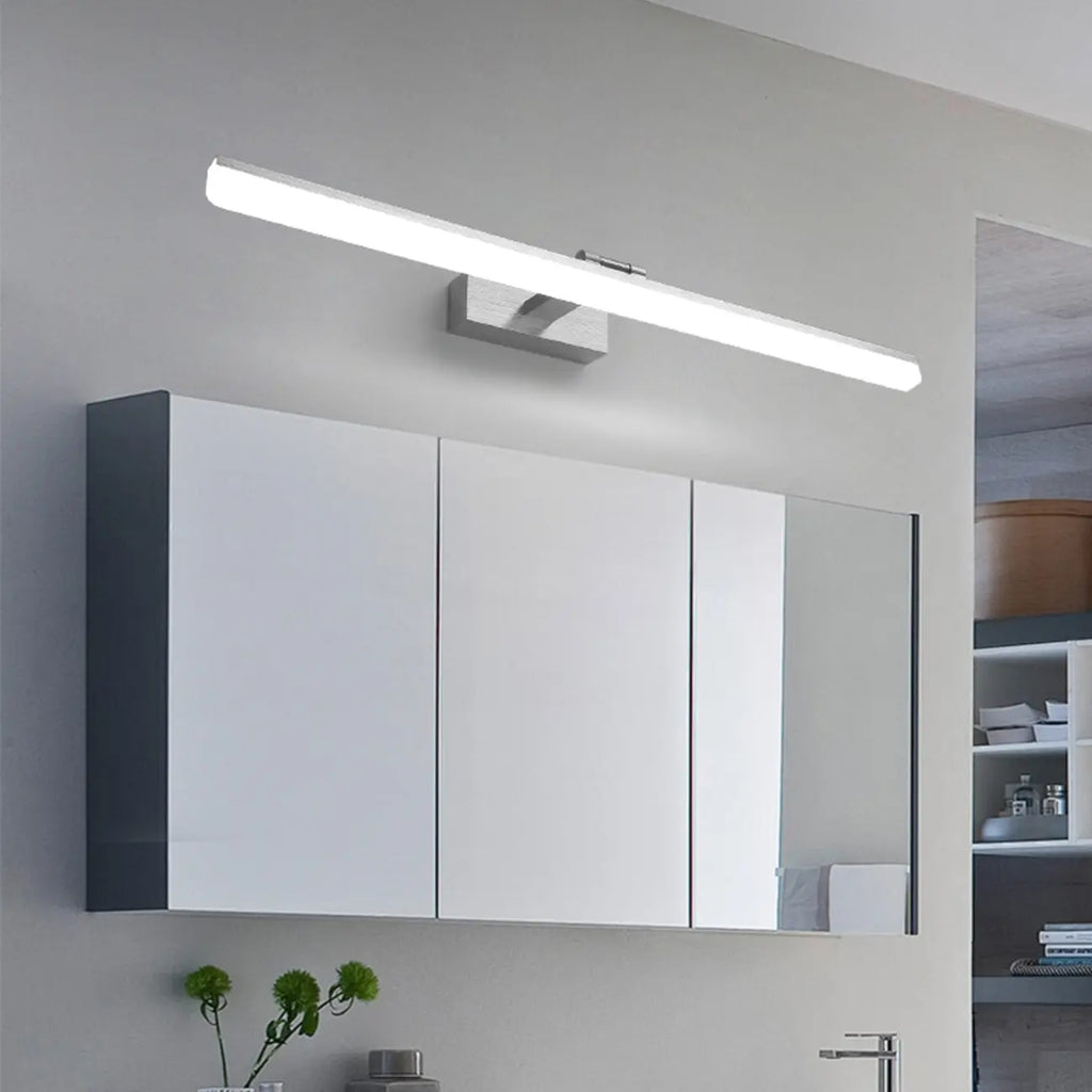 Rectangle 1-Light Black Metal Vanity Light for Bathroom