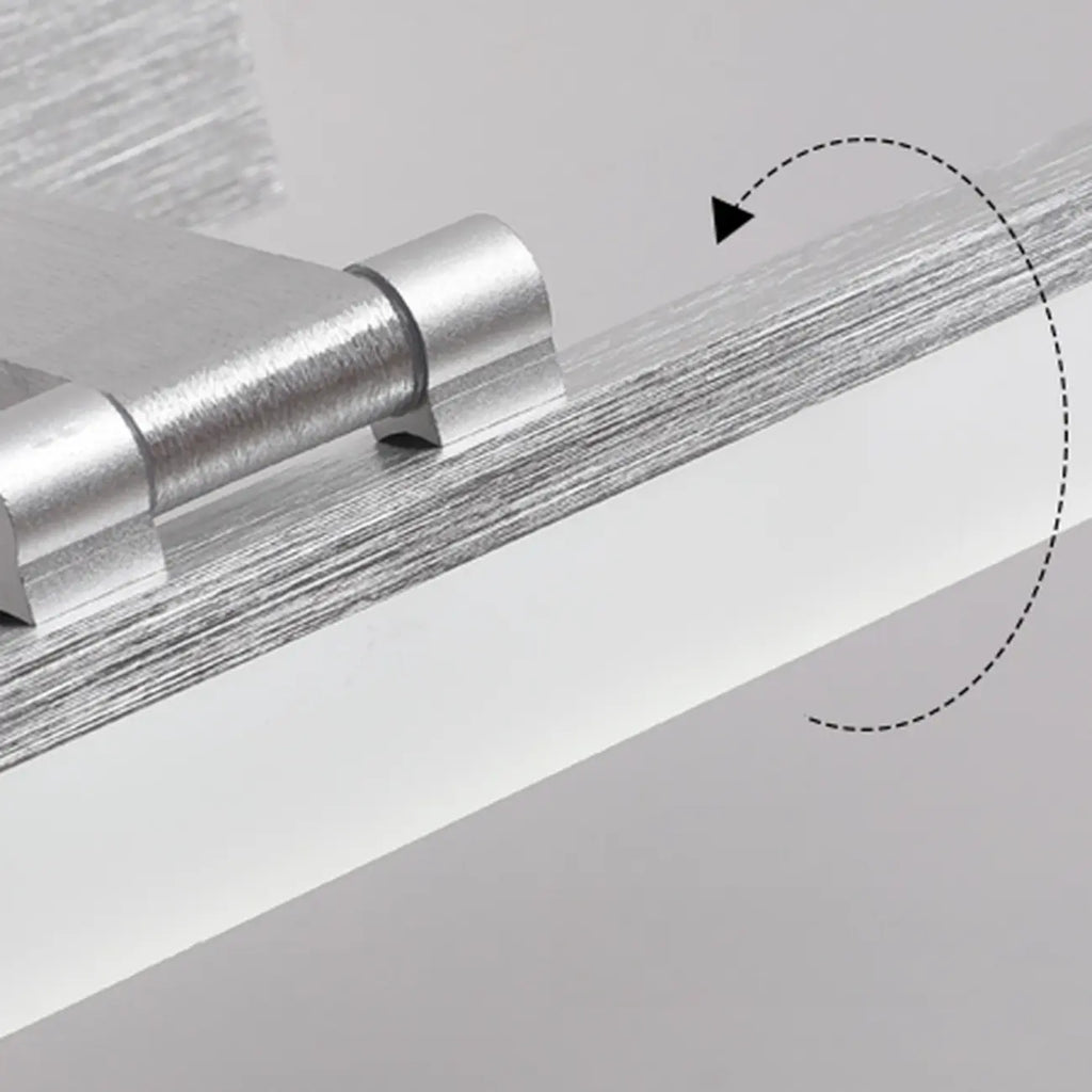 Rectangle 1-Light Black Metal Vanity Light for Bathroom