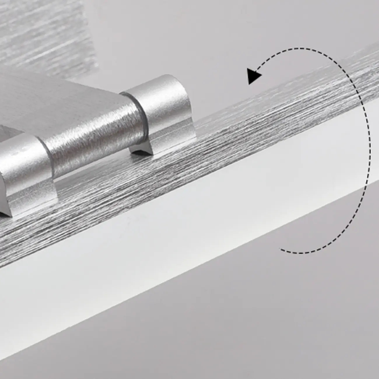 Rectangle 1-Light Black Metal Vanity Light for Bathroom